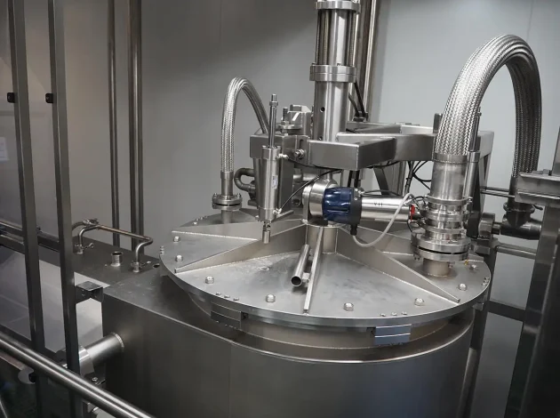 FMA tilting steam jacket pressure kettle with direct steam injection