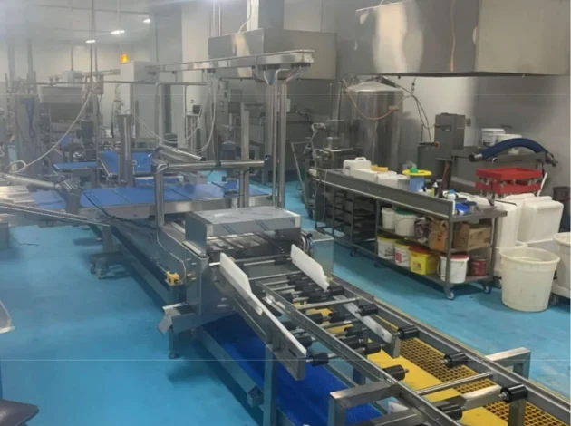 View of FMA sheeted pastry line that assembles filed pies